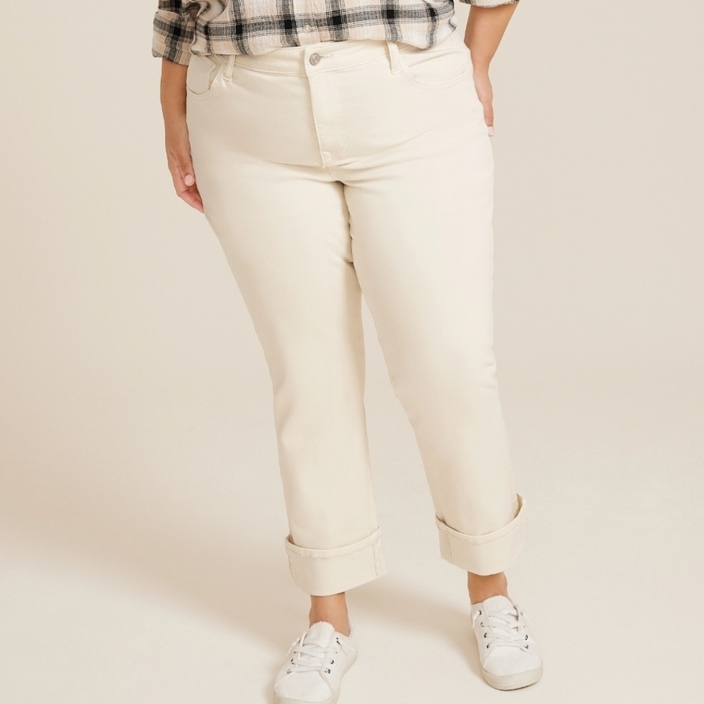 Maurices M Jeans High Rise Straight Ankle Jean Khaki